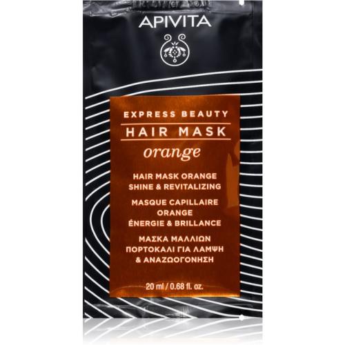 Apivita Express Beauty Orange αναζωογονητική μάσκα για τα μαλλιά 20 ml