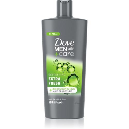 Dove Men+Care Extra Fresh δροσιστικό τζελ ντους για πρόσωπο, σώμα, και μαλλιά 700 ml