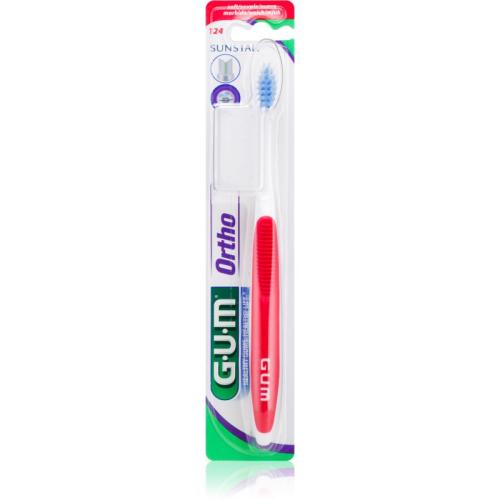 G.U.M Ortho 124 οδοντόβουρτσα για χρήστες με σταθερά σιδεράκια μαλακό 1 τμχ