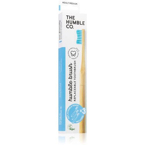 The Humble Co. Brush Adult οδοντόβουρτσα με ανταλλακτική κεφαλή μέτριο 3 τμχ