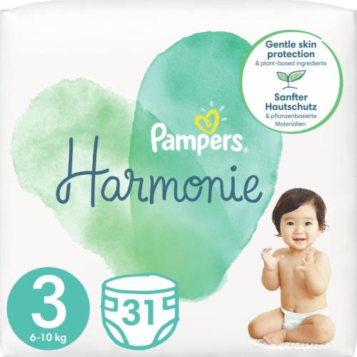 Pampers Harmonie Value Pack Size 3 πάνες μίας χρήσης 6 – 10 kg 31 τμχ