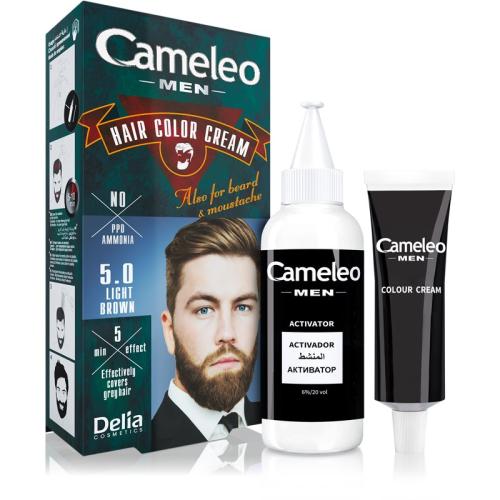 Delia Cosmetics Cameleo Men βαφή μαλλιών απόχρωση 5.0 Light Brown 30 ml