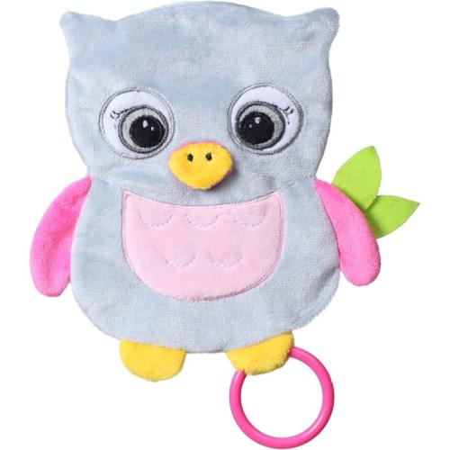 BabyOno Have Fun Cuddly Toy for Babies μαλακά ζωάκια με μασητικό Owl Celeste 1 τμχ