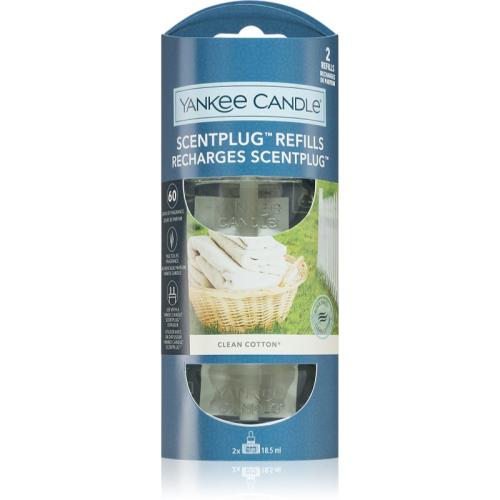 Yankee Candle Clean Cotton Refill ανταλλακτικό ηλεκτρικών διαχυτών 2x18,5 μλ