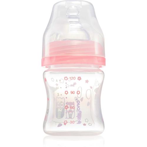 BabyOno Baby Bottle μπιμπερό anti-colic 0m+ Pink 120 ml