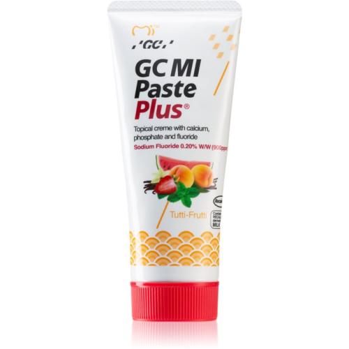 GC MI Paste Plus οργανομεταλλική προστατευτική κρέμα για τα δόντια με φθόριο γεύση Tutti Frutti 35 μλ