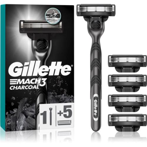 Gillette Mach3 Charcoal ξυριστική μηχανή + ανταλλακτικές κεφαλές 5 τμχ