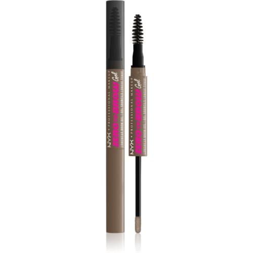 NYX Professional Makeup Zero To Brow Gel τζελ για τα φρύδια με εφαρμοστή απόχρωση 05 Ash Brown 2 μλ
