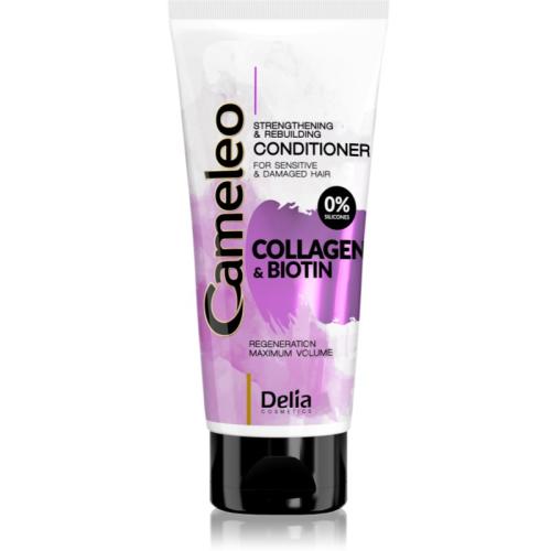 Delia Cosmetics Cameleo Collagen & Biotin δυναμωτικό μαλακτικό για κατεστραμμένα και εύθραυστα μαλλιά 200 μλ