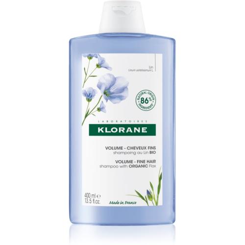 Klorane Flax Fiber Bio σαμπουάν για απαλά και ισχνά μαλλιά 400 ml