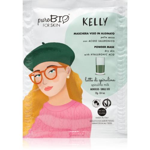 puroBIO Cosmetics Kelly Spirulina μάσκα που ξεφλουδίζει 13 γρ