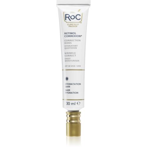 RoC Retinol Correxion Wrinkle Correct Daily Moisturiser ενυδατική κρέμα ημέρας αντιγηραντική SPF 30 30 μλ