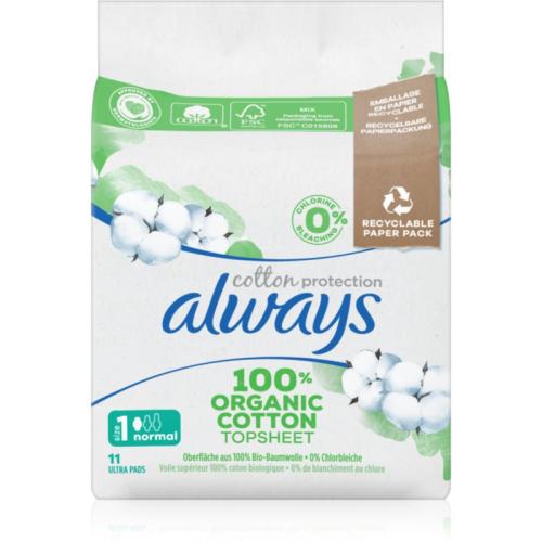 Always Cotton Protection Normal σερβιέτες χωρίς άρωμα 11 τμχ