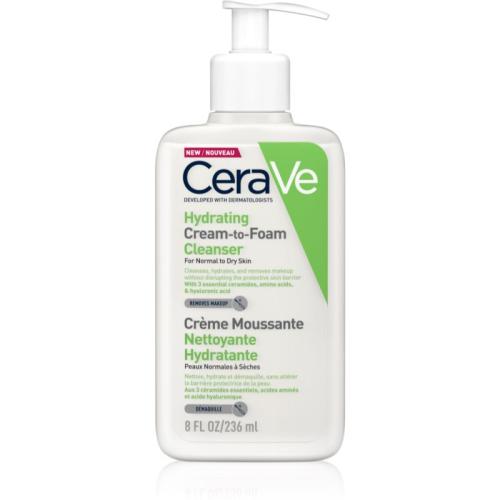CeraVe Cleansers καθαριστική αφρώδης κρέμα για κανονική έως ξηρή επιδερμίδα 236 μλ