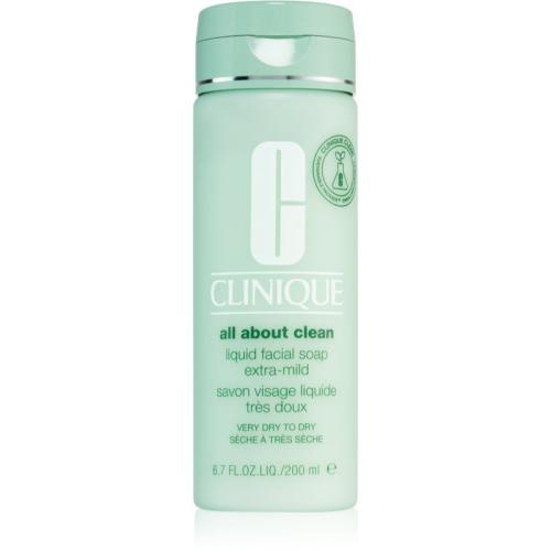 Clinique Liquid Facial Soap Extra-Mild υγρό σαπούνι για ξηρή έως πολύ ξηρή επιδερμίδα 200 ml