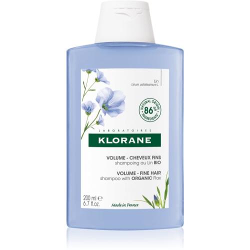 Klorane Flax Fiber Bio σαμπουάν για απαλά και ισχνά μαλλιά 200 ml