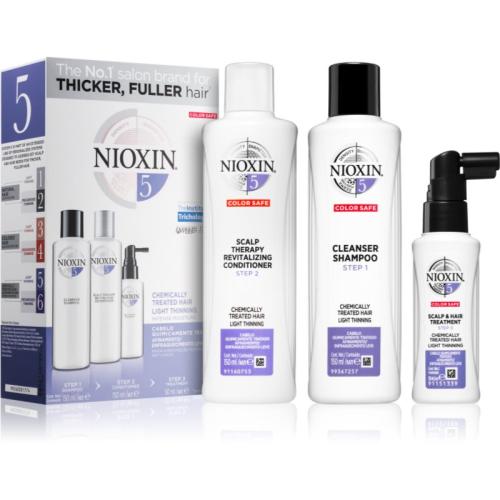 Nioxin System 5 Color Safe Chemically Treated Hair Light Thinning Σετ (Για μέτρια έως σοβαρή αραίωση κανονικών, φυσικών και χημικώς επεξεργασμένων μαλ