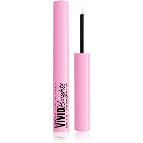 NYX Professional Makeup Vivid Brights υγρό λάινερ ματιών απόχρωση 09 Sneaky Pink 2 ml