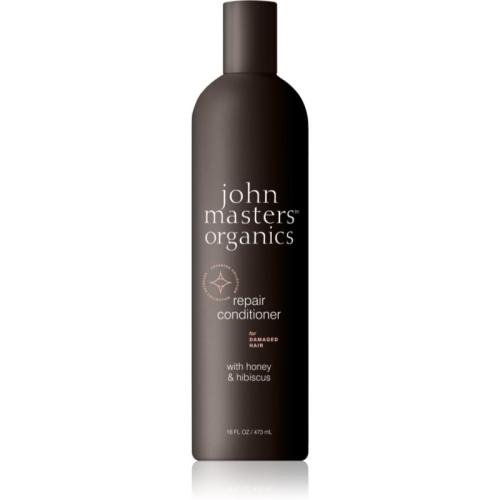 John Masters Organics Honey & Hibiscus Conditioner αποκαταστατικό μαλακτικό για κατεστραμμένα μαλλιά 473 μλ