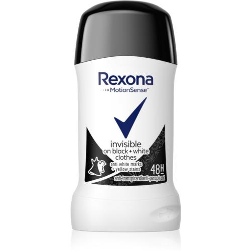 Rexona Invisible on Black + White Clothes Antiperspirant στερεό αντιιδρωτικό 48 ώρες 40 μλ