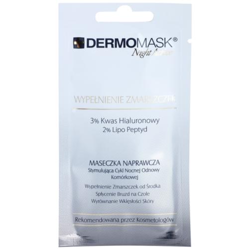 L’biotica DermoMask Night Active πληρωτική μάσκα για την αντιμετώπιση των βαθιών ρυτίδων 12 μλ