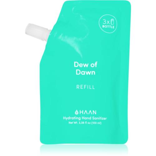 HAAN Hand Care Dew of Dawn καθαριστικό σπρέι χεριών με αντιβακτηριακό συστατικό ανταλλακτική γέμιση Dew of Dawn 100 ml