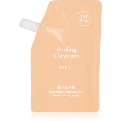 HAAN Hand Care Healing Chrysants καθαριστικό σπρέι χεριών με αντιβακτηριακό συστατικό ανταλλακτική γέμιση 100 μλ