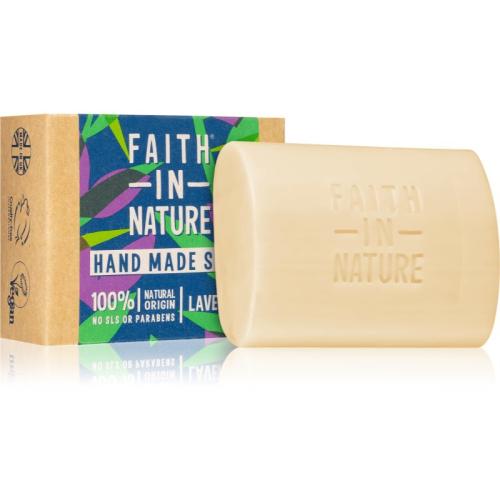 Faith In Nature Hand Made Soap Lavender φυσικό στερεό σαπούνι με άρωμα λεβάντας 100 γρ
