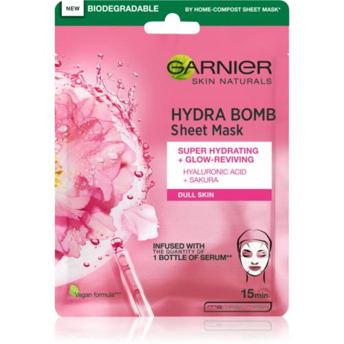 Garnier Skin Naturals Hydra Bomb φύλλο μάσκας με επίδραση την φωτεινότητα 28 γρ