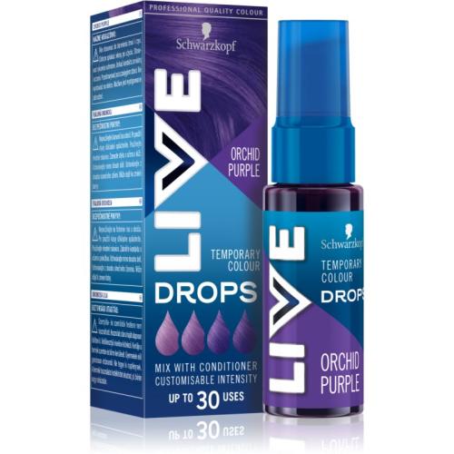 Schwarzkopf LIVE Drops προσωρινή χρωματιστή σκιά απόχρωση Orchid Purple 30 ml