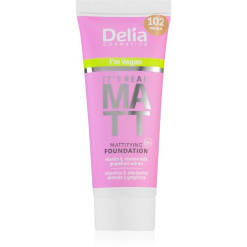 Delia Cosmetics It's Real Matt ματ μεικ απ απόχρωση 102 Natural 30 μλ