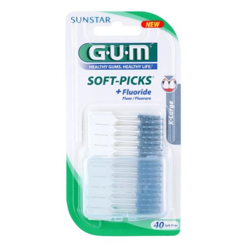 G.U.M Soft-Picks +Fluoride οδοντικές οδοντογλυφίδες έξτρα μεγάλο 40 τμχ