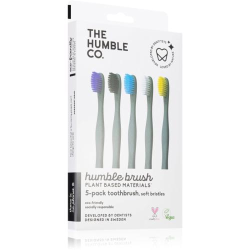 The Humble Co. Brush Plant οδοντόβουρτσα από φυσικό υλικό ύπερ-μαλακό 5 τμχ