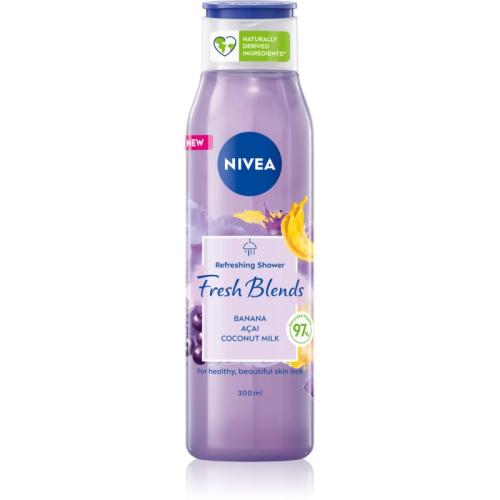 Nivea Fresh Blends Banana & Acai & Coconut Milk δροσιστικό τζελ ντους 300 μλ