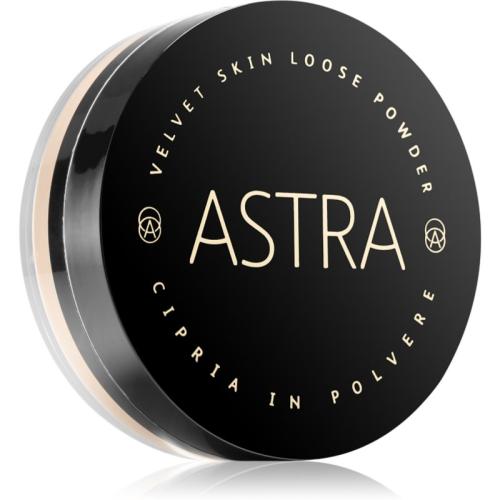 Astra Make-up Velvet Skin λαμπρυντική πούδρα σε σκόνη για βελούδινη εμφάνιση της επιδερμίδας απόχρωση 02 Porcelain 11 γρ