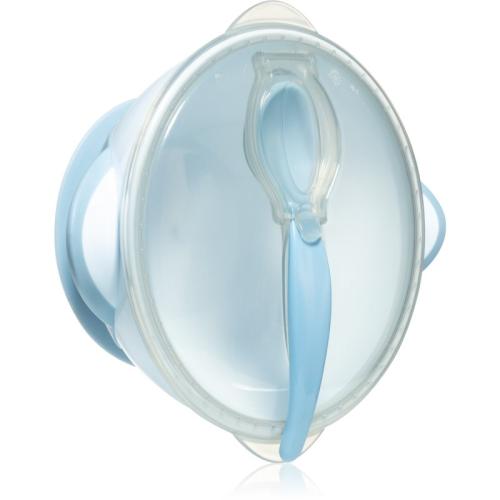 BabyOno Be Active Suction Bowl with Spoon σετ φαγητού για παιδιά Blue 6 m+ 2 τμχ