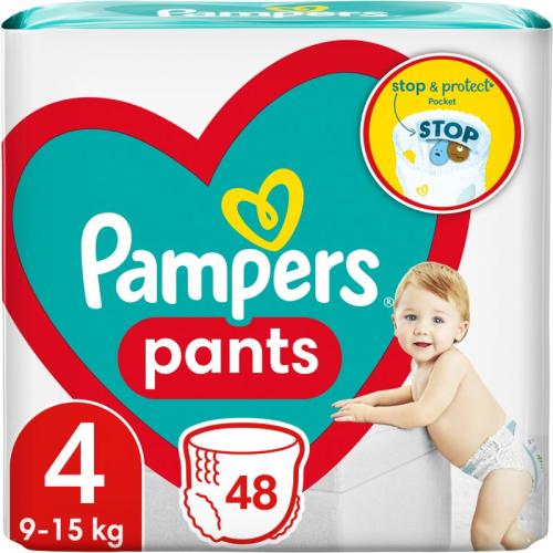 Pampers Active Baby Pants Size 4 πάνα - βρακάκι μιας χρήσης 9-16 kg 48 τμχ