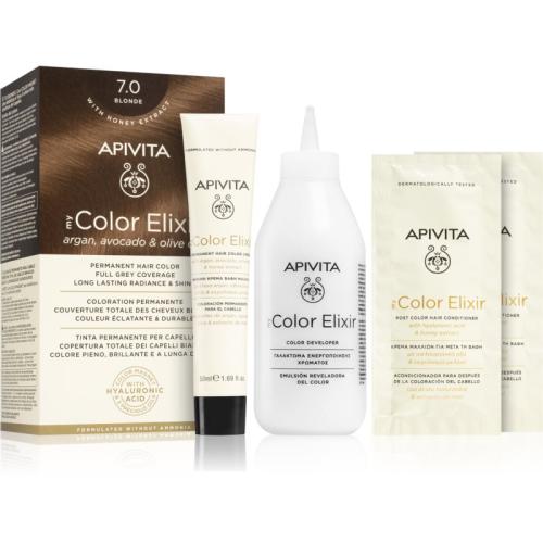 Apivita My Color Elixir βαφή μαλλιών χωρίς αμμωνία απόχρωση 7.0 Blonde