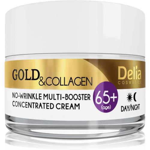 Delia Cosmetics Gold & Collagen 65+ αντιρυτιδική κρέμα με αναγεννητικό αποτέλεσμα 50 μλ