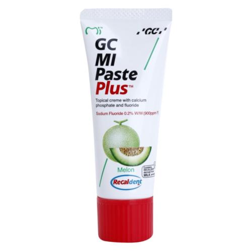 GC MI Paste Plus οργανομεταλλική προστατευτική κρέμα για τα δόντια με φθόριο γεύση Melon 35 μλ