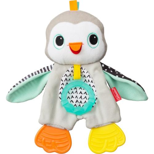 Infantino Cuddly Teether Penguin βελούδινο παιχνίδι με μασητικό 1 τμχ