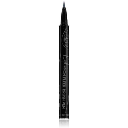 puroBIO Cosmetics On Fleek Brush Pen υγρό λάινερ ματιών σε στυλό 0,69 μλ