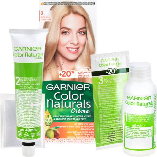 Garnier Color Naturals Creme βαφή μαλλιών απόχρωση 8 Deep Medium Blond 1 τμχ