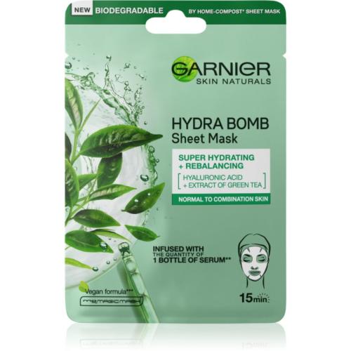 Garnier Skin Naturals Moisture+Freshness σούπερ ενυδατική καθαριστική υφασμάτινη μάσκα για κανονική έως μικτή επιδερμίδα 28 γρ