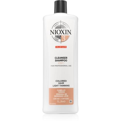 Nioxin System 3 Color Safe καθαριστικό σαμπουάν για βαμμένα αραιωμένα μαλλιά 1000 ml