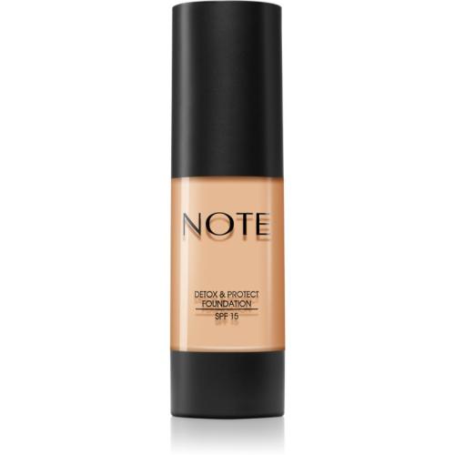 Note Cosmetique Detox and Protect Foundation Υγρή ματ βάση 02 Natural Beige 30 μλ