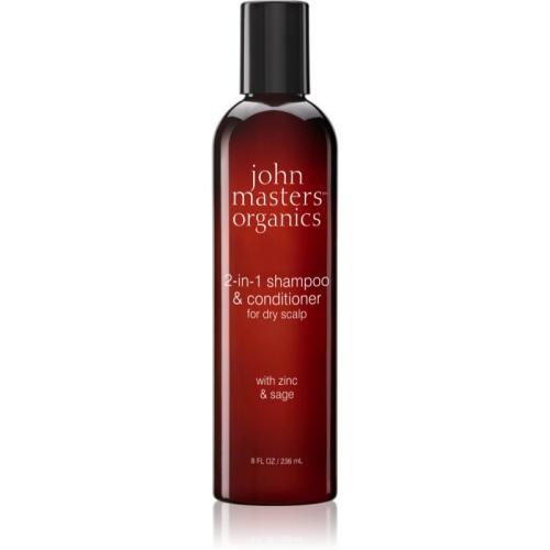 John Masters Organics Zinc & Sage 2-in-1 Shampoo & Conditioner σαμπουάν και κοντίσιονερ 2 σε 1