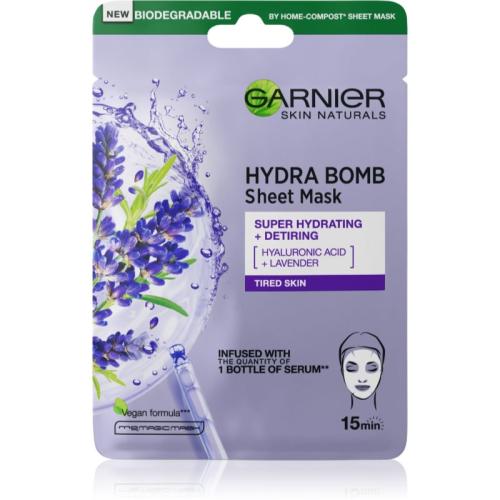 Garnier Hydra Bomb φύλλο μάσκας με ιδιαίτερα ενυδατική και θρεπτική επίδραση 28 γρ
