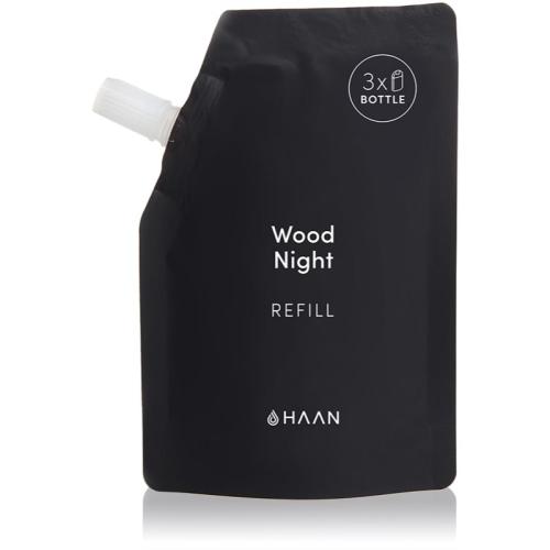HAAN Hand Care Wood Night καθαριστικό σπρέι χεριών με αντιβακτηριακό συστατικό ανταλλακτική γέμιση 100 ml