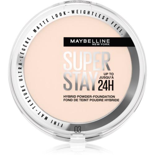 Maybelline SuperStay 24H Hybrid Powder-Foundation συμπαγής πούδρα μεικ απ για ματ εμφάνιση απόχρωση 03 9 γρ